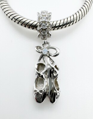 Opal Ballettschuh Hänger Charm Anhänger Tanz echt 925 Sterling Silber  