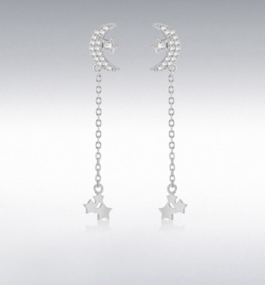 Orecchini Lunghi A Goccia In Argento 925 – Design Cerchio E Barra - 2