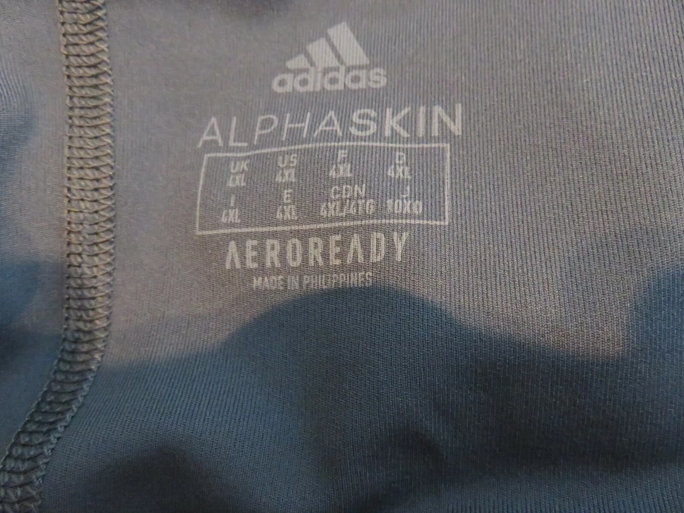 Adidas men's big & tall 4XL Alphaskin 2nd skin compression tights ~Grey~ NWT - Image 2 of 4