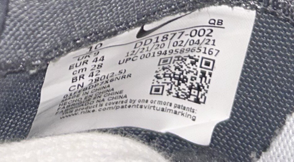 Sacai x Nike Blazer Low Iron Grey DD1877 002 Iron Grey White taglia 10