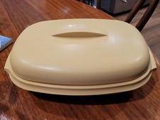 Vintage 3 Piece Tupperware Vegetable Steamer Harvest Gold 1273