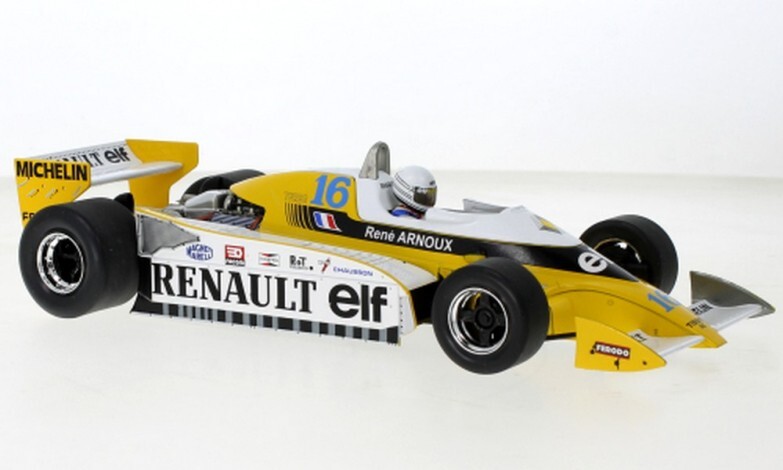 Idée cadeau collectionneur : la Renault RS10 GP 1979 Arnoux miniature 1/18