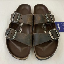 Birkenstock New w/ Box Arizona Light Studs Habana Oiled Leather Exquisite Nar