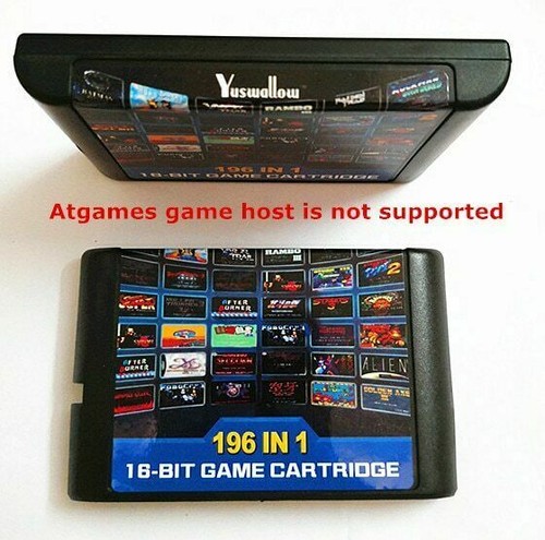 196 In 1 Multi Game Card Cartridge For 16 Bit Sega Genesis MD With Fast Shipping