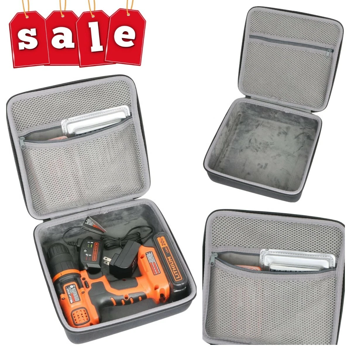 Case for Black+decker LDX120C 20-Volt Max Lithium-Ion Cordless Drill/Driver.