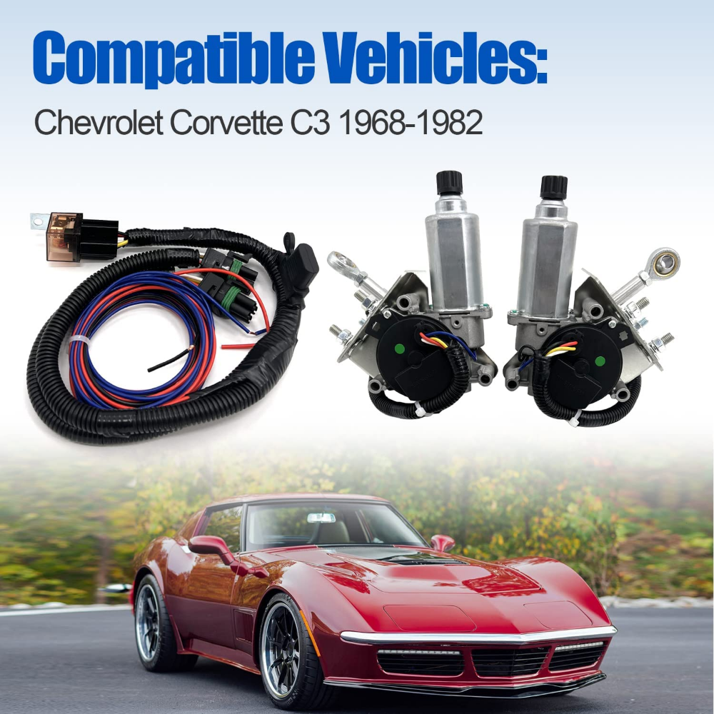 Electric Headlight Conversion Kit Upgrade For Chevrolet Corvette C3