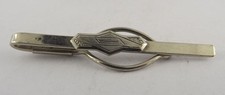 Vintage Mens Silver Tone Unique Tie Clasp Tie...