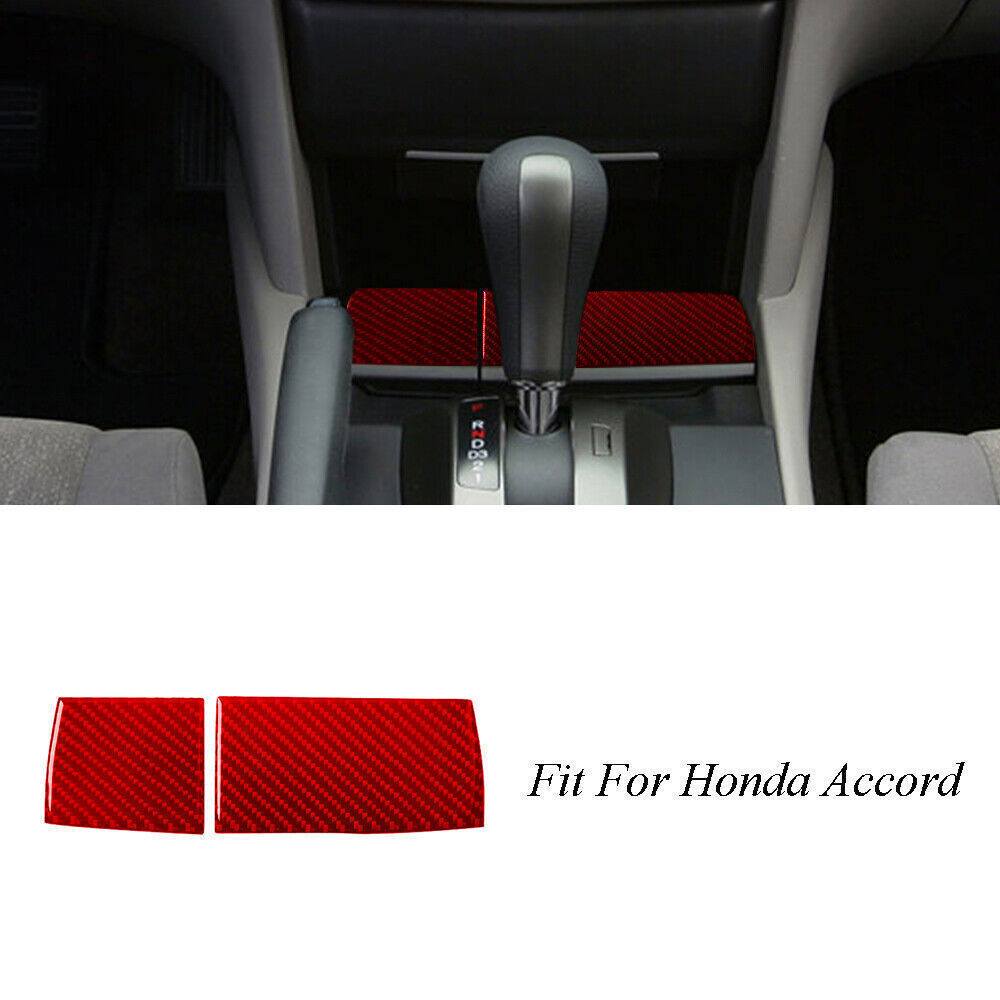 For Honda Accord Coupe 08-12 Red Carbon Fiber Interior Ashtray Panel Trim Cover