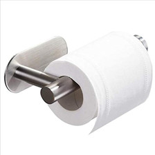 Toilet Paper Holder No Drilling, SUS304 Stainless Steel, Brushed Nickel
