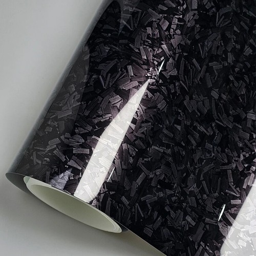 LOT Forged carbon silver black Carbon Vinyl Wrap Self Adhesive Styling Stickers - Picture 4 of 22