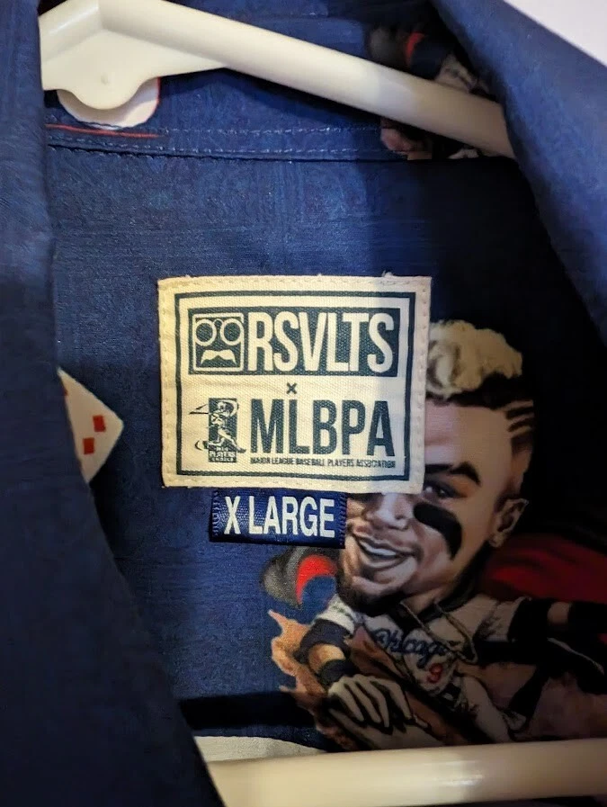 Used ✅Detroit Tigers El Mago Button Up Shirt XL LARGE MLB Javier Baez MLBP - Image 2 of 4