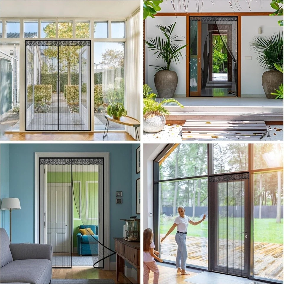 Fliegengitter Balkontür Tür Insektenschutz Türvorhang Magnetvorhang Fliegennetz - Bild 4 von 4