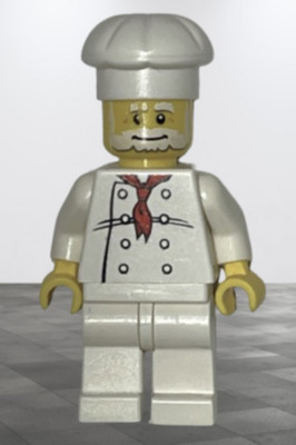 Lego  Minifigur twn452 Town Pizza Chef Jazz Club Pizzeria Imbiss Koch Restaurant