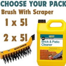 Everbuild High Strength Brick And Patio Cleaner 5 Litre OR Wire Brush Scraper