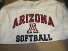 University Of Arizona Softball Men T-Shirt L White W/Logo Graphic Short Sleeve