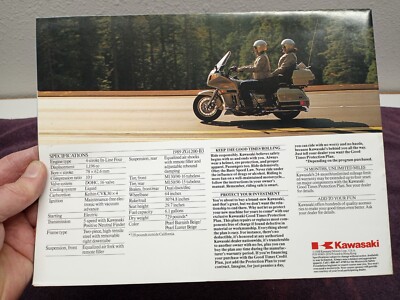 Vintage 1989 KAWASAKI VOYAGER XII ZG1200-B3 MOTORCYCLE DEALERS