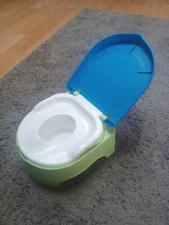 Summer Blue & White Infant/Toddler Potty Training Seat & Step Stool