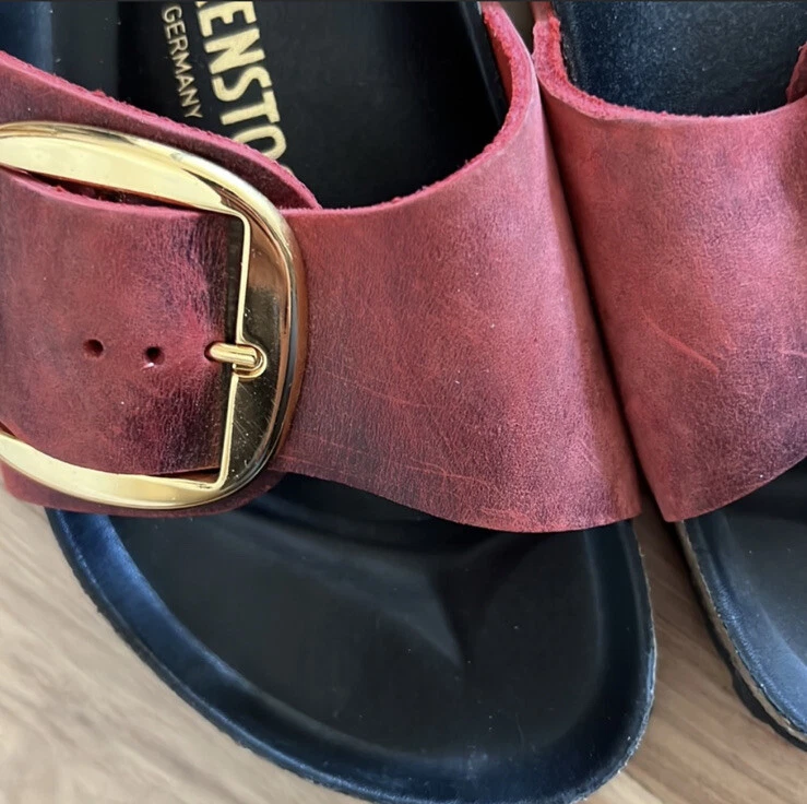 Birkenstock 40 Women Madrid Big Buckle 100 Leather Zinfandel Sz 9