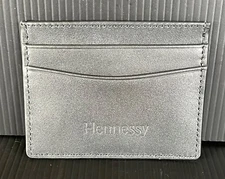 Hennessy Cognac Black Leather Card Case Wallet With Gift Box - New