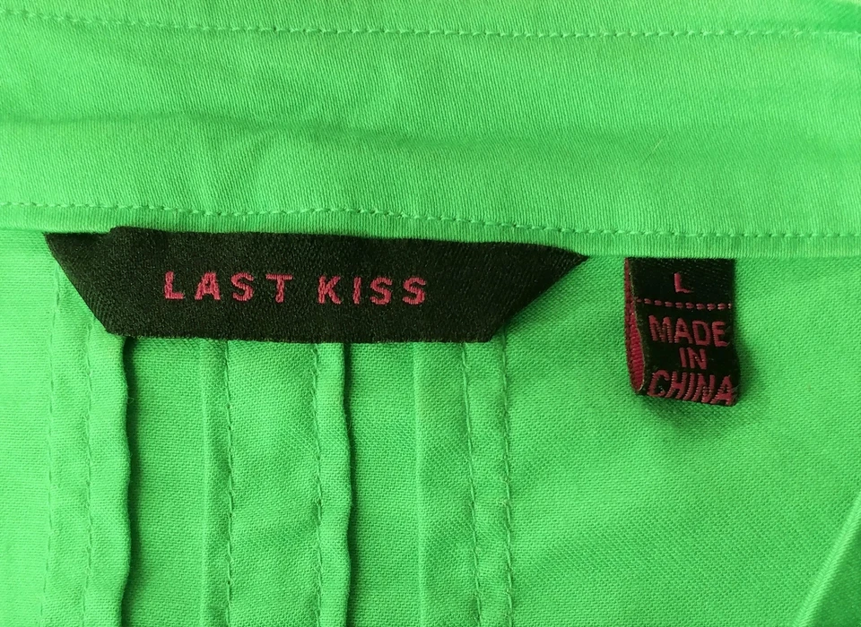 Blazer mujer Last Kiss, talla grande, verde, algodón, spandex Foto 3 de 4