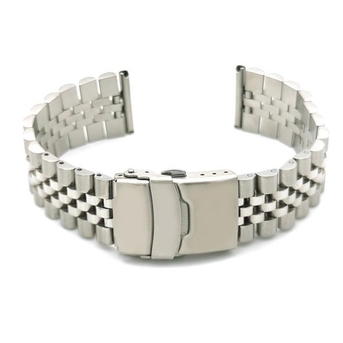 Neu Edelstahl Uhrenband Massiv Jubiläum Armband Armband Verschluss Ersatz - Bild 3 von 7