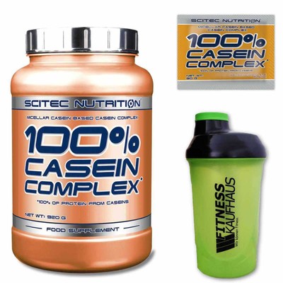 (34,67 EUR/kg) Scitec Nutrition 100% Casein Complex 920g Eiweiss + Shaker +Probe