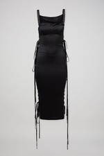 Dolce & Gabbana S/S 2003 Dress Y2K Vintage Black Corset Cut-Out Gisele Bundchen