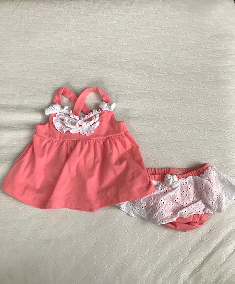 Maggie And Zoe clothing Baby Girl Pink 3-6 Month Two Piece Set