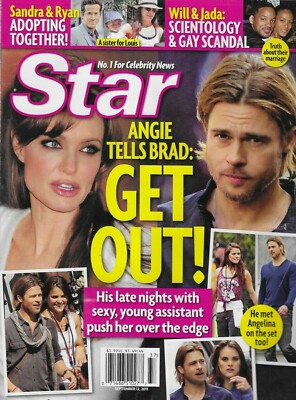 Star Magazine Angelina Jolie Brad Pitt Sandra Bullock Ryan Reynolds Will Smith .