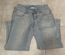 Cache Women's Jeans Capri Light Wash Size 2 With Rhinestones EUC