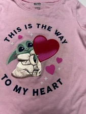 Star Wars Jumping Beans T-Shirt Girls Toddlers Size 3T Graphic Yoda Pink NWOT