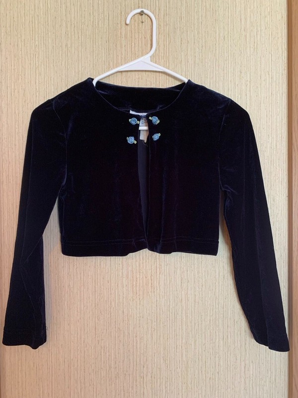 Vintage Sarah Too Girl's Dark Navy Blue Dress Jacket Size 7/8