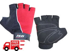 ISH Cycling Bicycle Bike Half Finger Finger-less Gloves Outdoor Sports Riding 