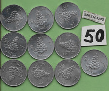 @lotto 10 monete  5 lire del 1950 italia repubblica