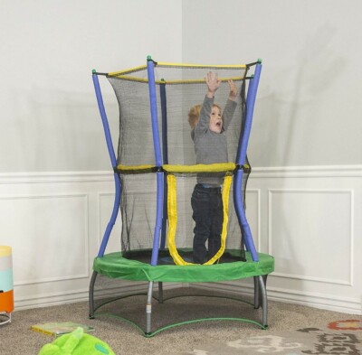 Skywalker Trampolines Mini Trampoline with Enclosure Net 40 inch Green 