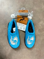 Norty Footware Childrens Boys Girls Kids Dolphin Water Shoes, Blue - Brand New