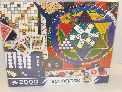 It's All Fun and Games Springbok 2000 Piece Jigsaw Puzzle 38-20517 new