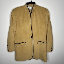 VTG Samuel Robert By Peter Hatsi Androu Ultra Suede Blazer Pockets USA 10