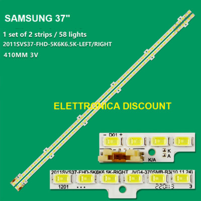 Kit 2 Barre LED Da 9 Led Per TV AKAI 39 Pollici, Modello 06-39C2X9-774-M03W17, Lunghezza 774mm, 3V, Connettore 2 Pin