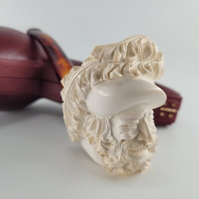 Cavalier Meerschaumpfeife handgeschnitzt Block Meerschaum von CPW #4247