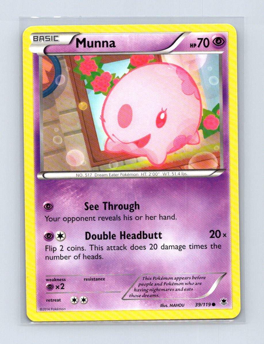 Munna 39/119 Common Phantom Forces Pokemon Lightly Played
