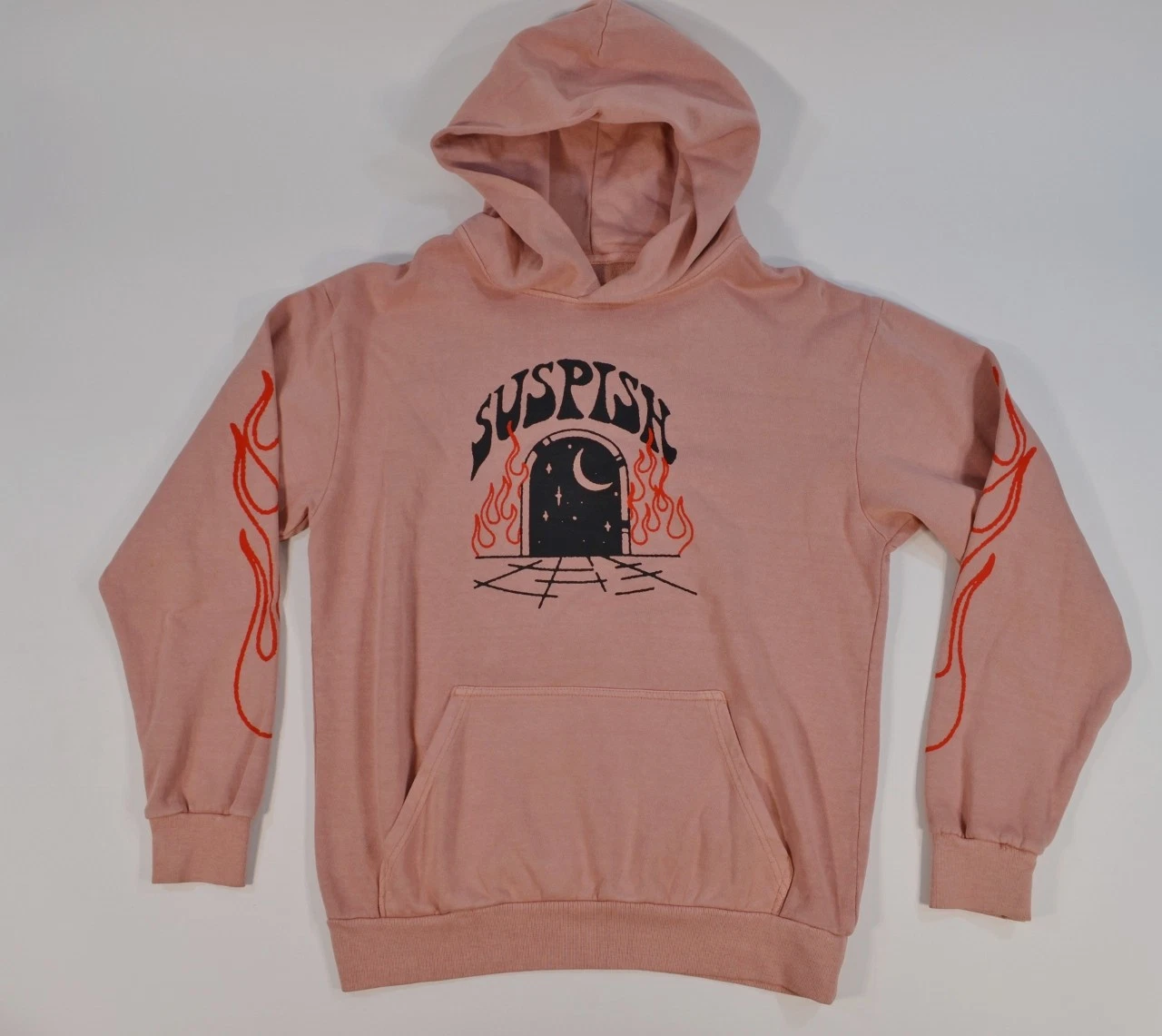 Bailey Sarian Suspish True Crime Podcast Merch Hoodie Flames Moon Medium