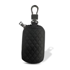 Car Key Case, Universal Vehicle Genuine Leather Key Fob Cover, Remote Car Black