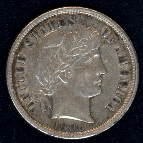 1906 BARBER DIME ~ EXTREMELY FINE CONDITION ~ 1c START