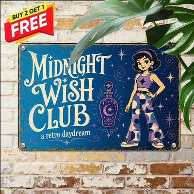 Classic Retro Fantasy Magic Show Art Wall Decor Metal Sign