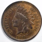 1907 Indian Head Penny Cent Extremely Fine (XF)