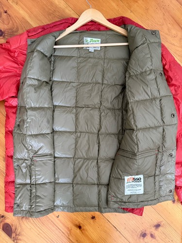 VTG Eddie Bauer Puffer Jacket Men’s 2XL Goose Down Quilted Lightweight Orange - Picture 10 of 11