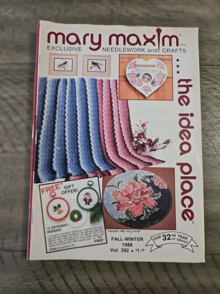 Vintafe Mary Maxim 1987, 1988 Каталогы для Рукоделия и Рукоделия Лот из 3 - Изображение 2 из 4