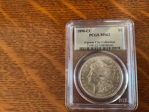 1890-CC Morgan Silver Dollar, MS62 PCGS. CARSON CITY COLLECTION