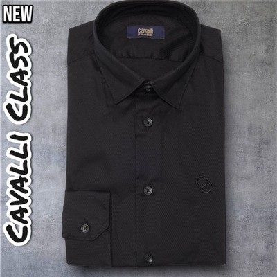 cavalli class slim fit dress shirt Cavalli Light Blue Cotton Slim Fit Dress Shirt – JOHNYCARRIBEAN main image 1